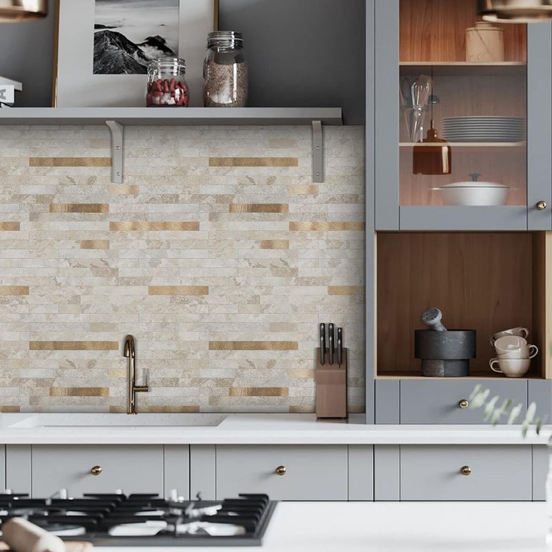 Midcard 20 Sheets Peel and Stick Backsplash PVC Wall Tile,for Kitchen Backsplash - Image 4